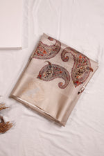 Designer Off White Banarasi Katan Silk Saree