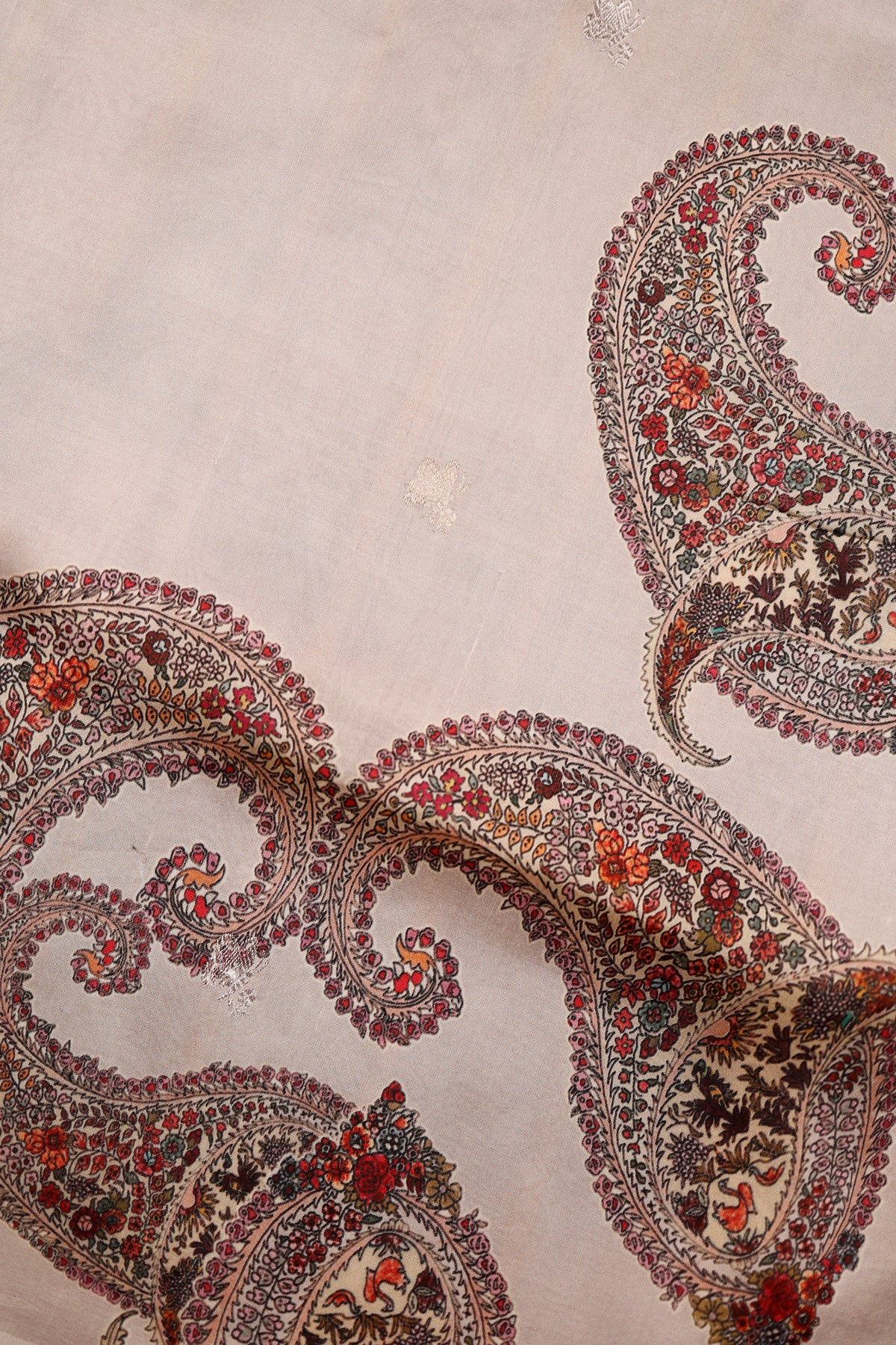 Designer Off White Banarasi Katan Silk Saree
