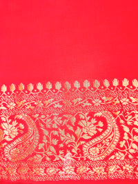 Banarasi Mustard Blended Crepe Georgette Silk Saree