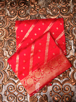 Banarasi Red Blended Moonga Silk Saree