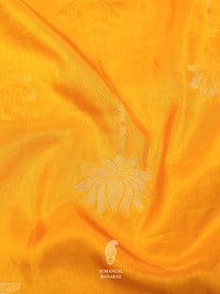 Banarasi Mustard Blended Moonga Silk Saree