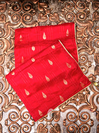 Banarasi Red Blended Moonga Silk Saree