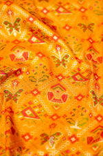 Handwoven Yellow Banarasi Katan Silk Saree