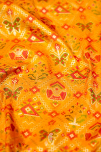 Handwoven Yellow Banarasi Katan Silk Saree