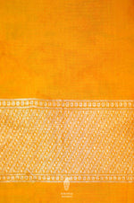 Handwoven Yellow Banarasi Katan Silk Saree