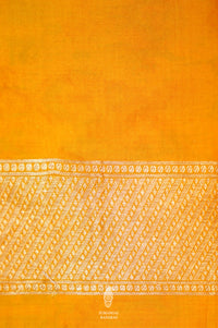 Handwoven Yellow Banarasi Katan Silk Saree