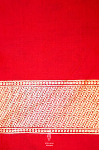 Handwoven Red Banarasi Katan Silk Saree