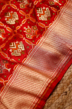 Handwoven Red Banarasi Katan Silk Saree