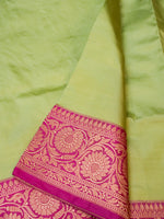 Handwoven Light Green Banarasi Katan Silk  Saree