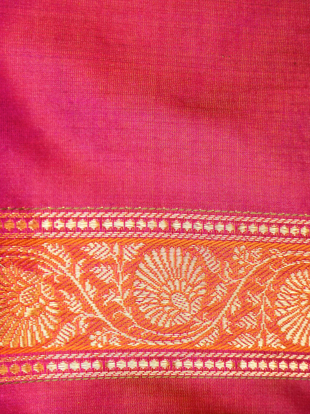 Handwoven Magenta Banarasi Katan Silk  Saree