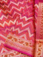 Handwoven Magenta Banarasi Katan Silk  Saree