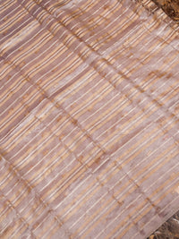 Handwoven Subtle Pink Banarasi Tissue Silk Saree