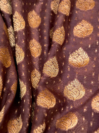 Handwoven Jamuni Voilet Banarasi Khaddi Georgette Silk Saree