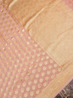 Handwoven Light Pink Banarasi Khaddi Georgette Silk Saree