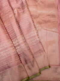 Handwoven Mauve Pink Banarasi Katan Silk Saree