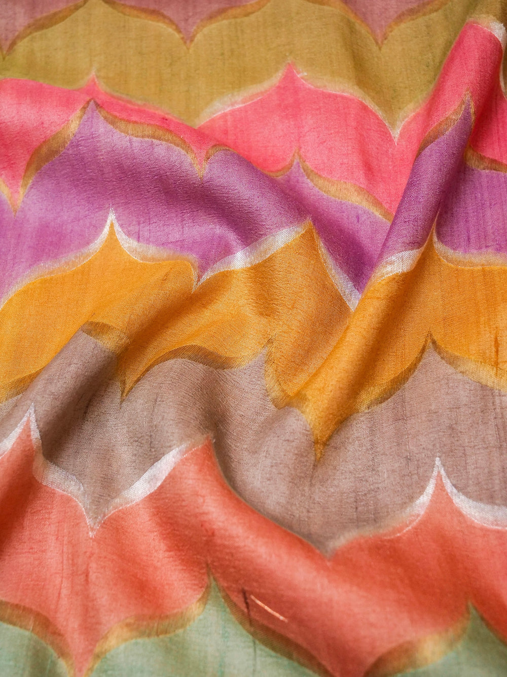 Handwoven Rangkat Banarasi Tussar Silk Saree