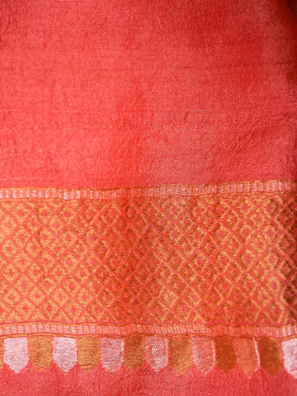 Handwoven Rangkat Banarasi Tussar Silk Saree