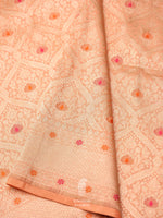 Handwoven Peachy Pink Katan Silk Saree