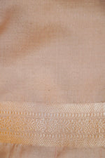 Handwoven Rose Gold Banarasi Mashru Silk Saree