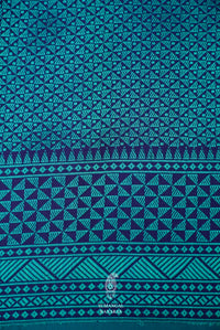Handwoven Ink Blue Banarasi Katan Silk Saree