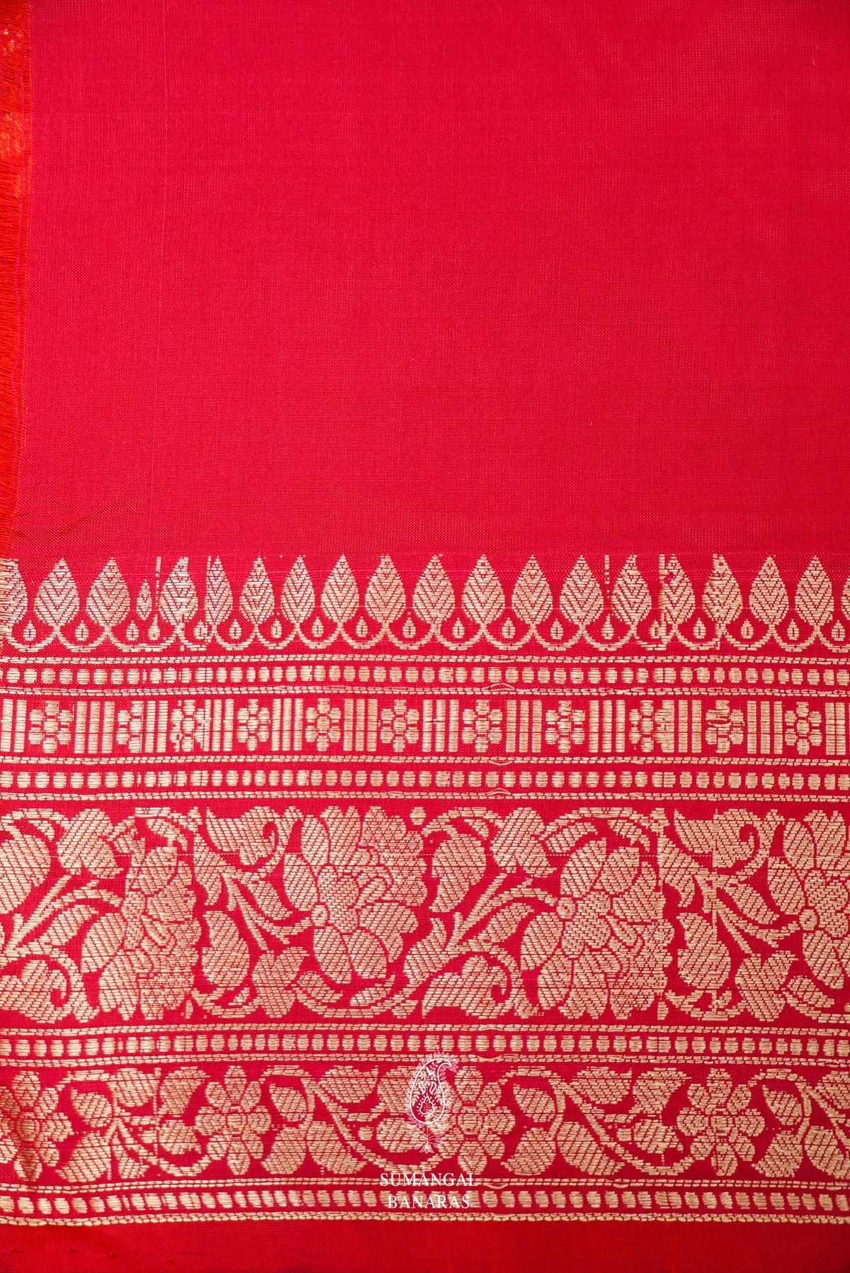 Handwoven Red Banarasi Katan Silk Saree