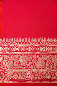Handwoven Red Banarasi Katan Silk Saree