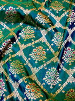 Handwoven Green Banarasi Katan Silk Saree