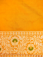 Handwoven Yellow Banarasi Katan Silk Saree