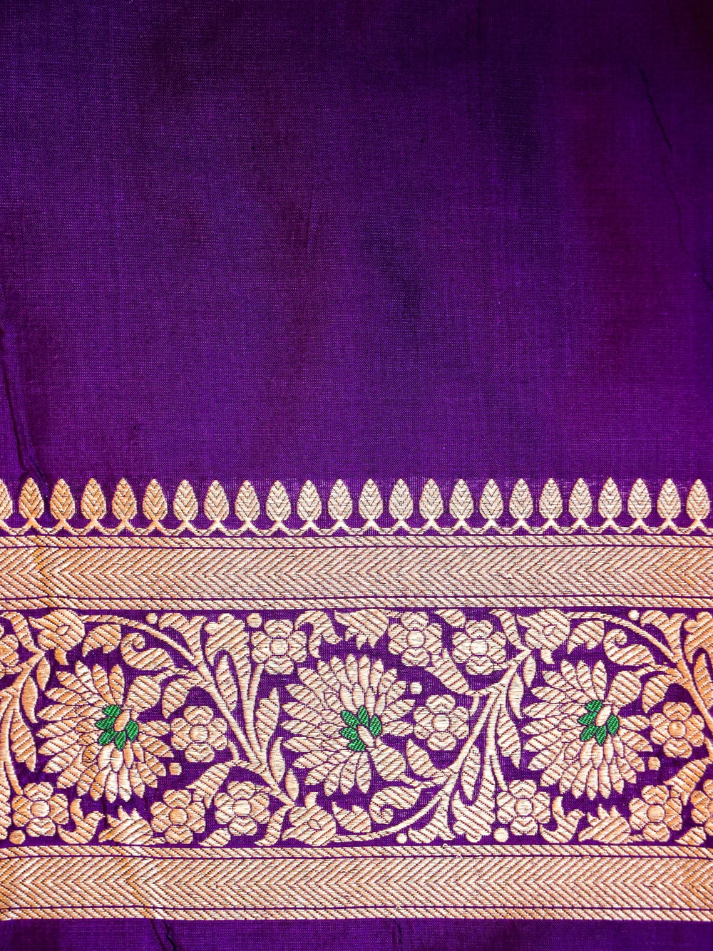 Handwoven Purple Banarasi Katan Silk Saree