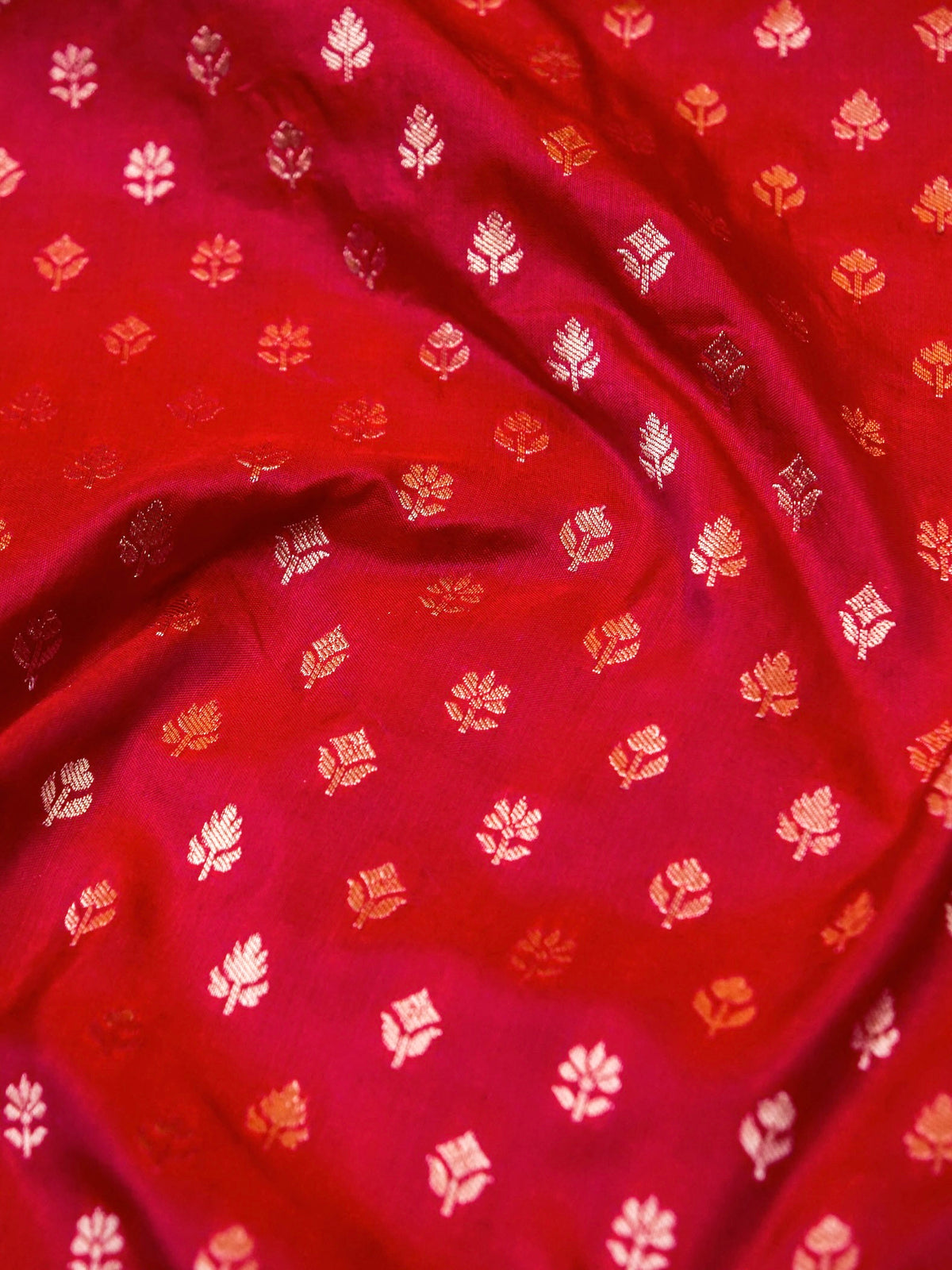 Handwoven Maroon Banarasi Katan Silk Saree