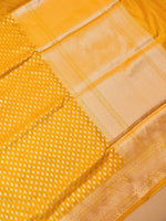 Handwoven Yellow Banarasi Katan Silk Saree