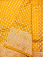 Handwoven Yellow Banarasi Katan Silk Saree