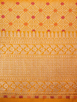 Handwoven Yellow Banarasi Katan Silk Saree