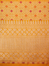 Handwoven Yellow Banarasi Katan Silk Saree