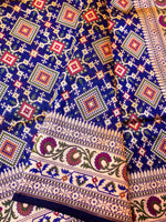 Handwoven Blue Banarasi Katan Silk Saree