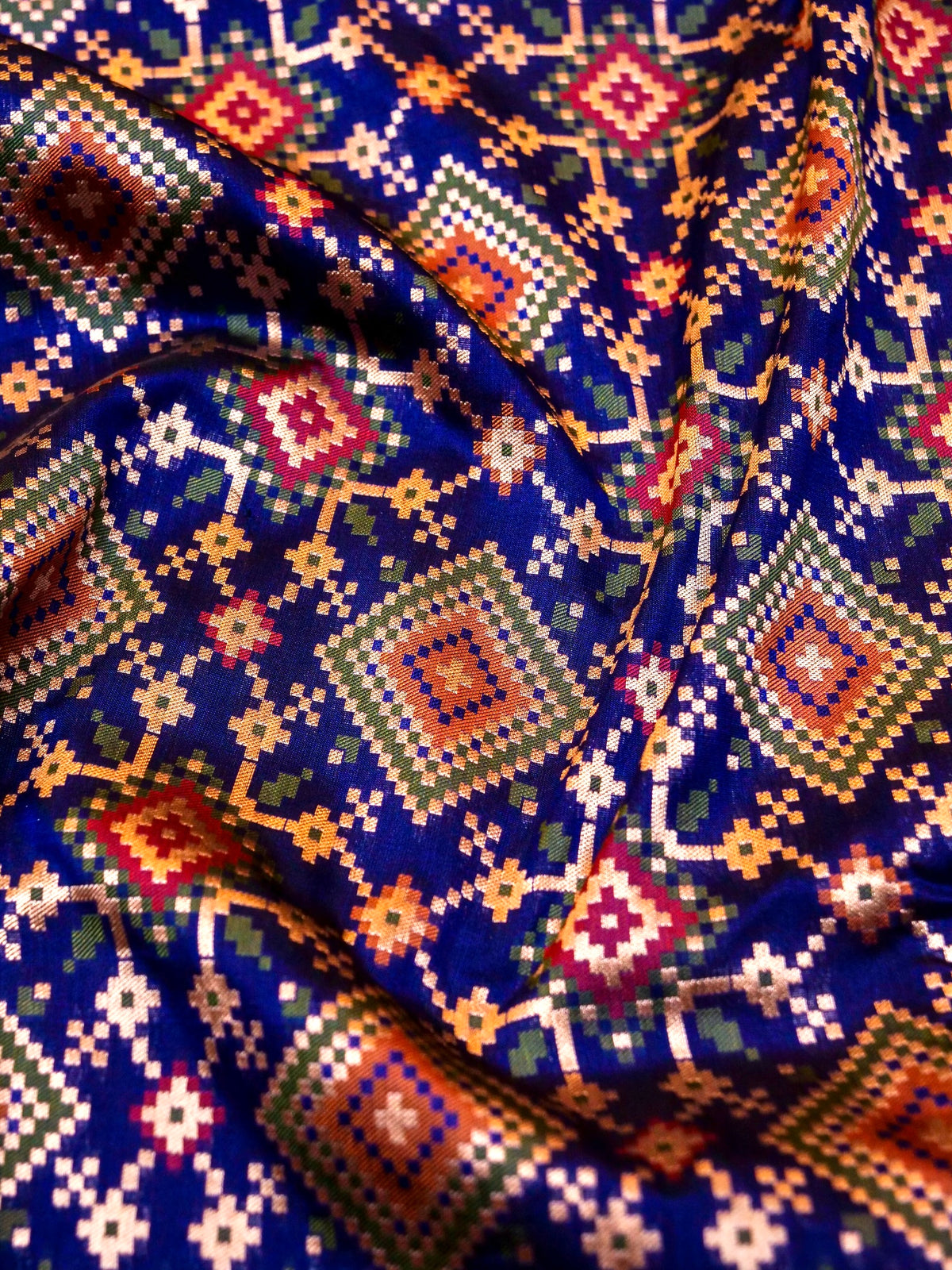 Handwoven Blue Banarasi Katan Silk Saree