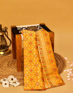 Handwoven Yellow Banarasi Katan Silk Saree