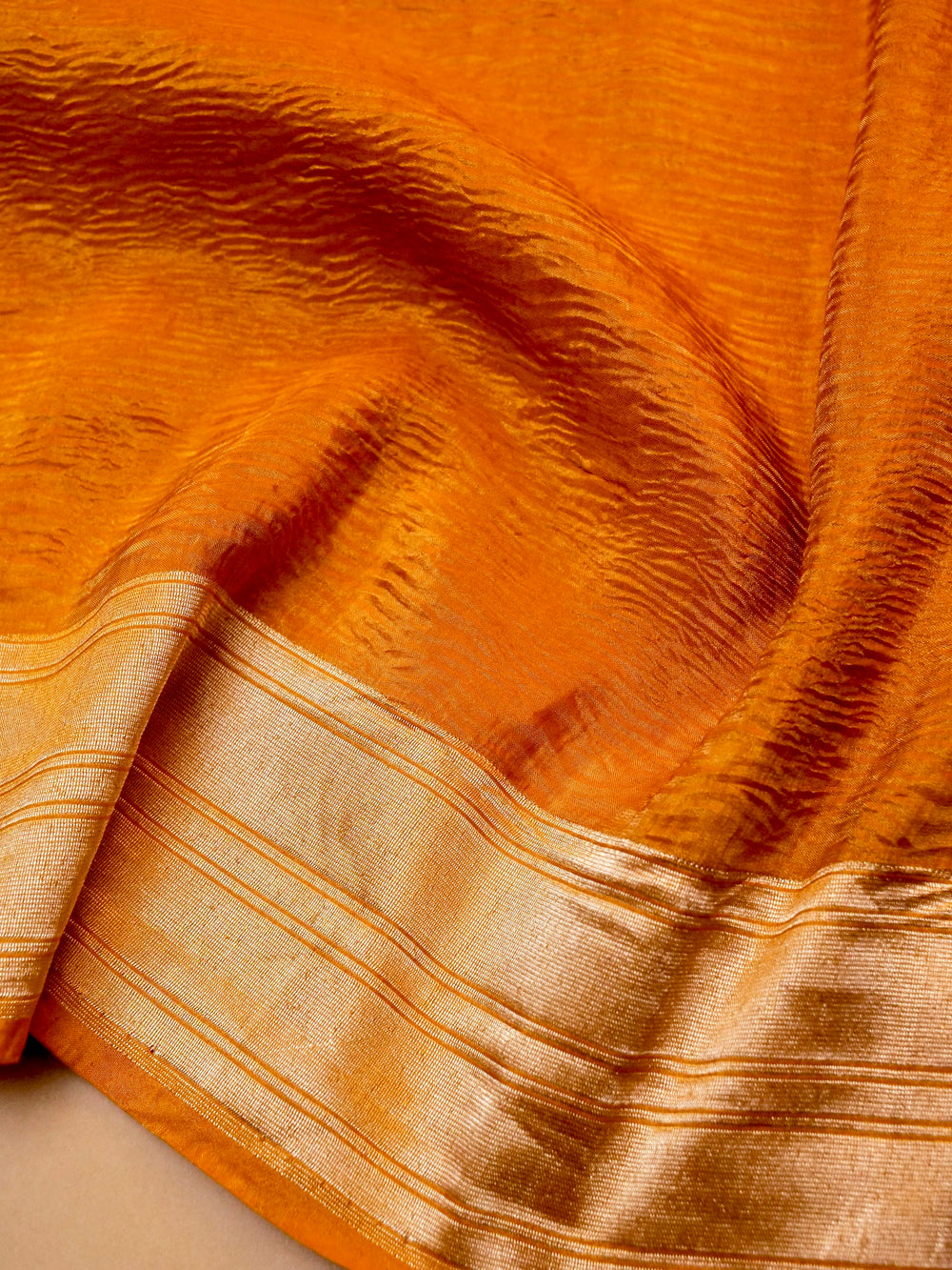 Handwoven Yellow Banarasi Katan Silk Saree