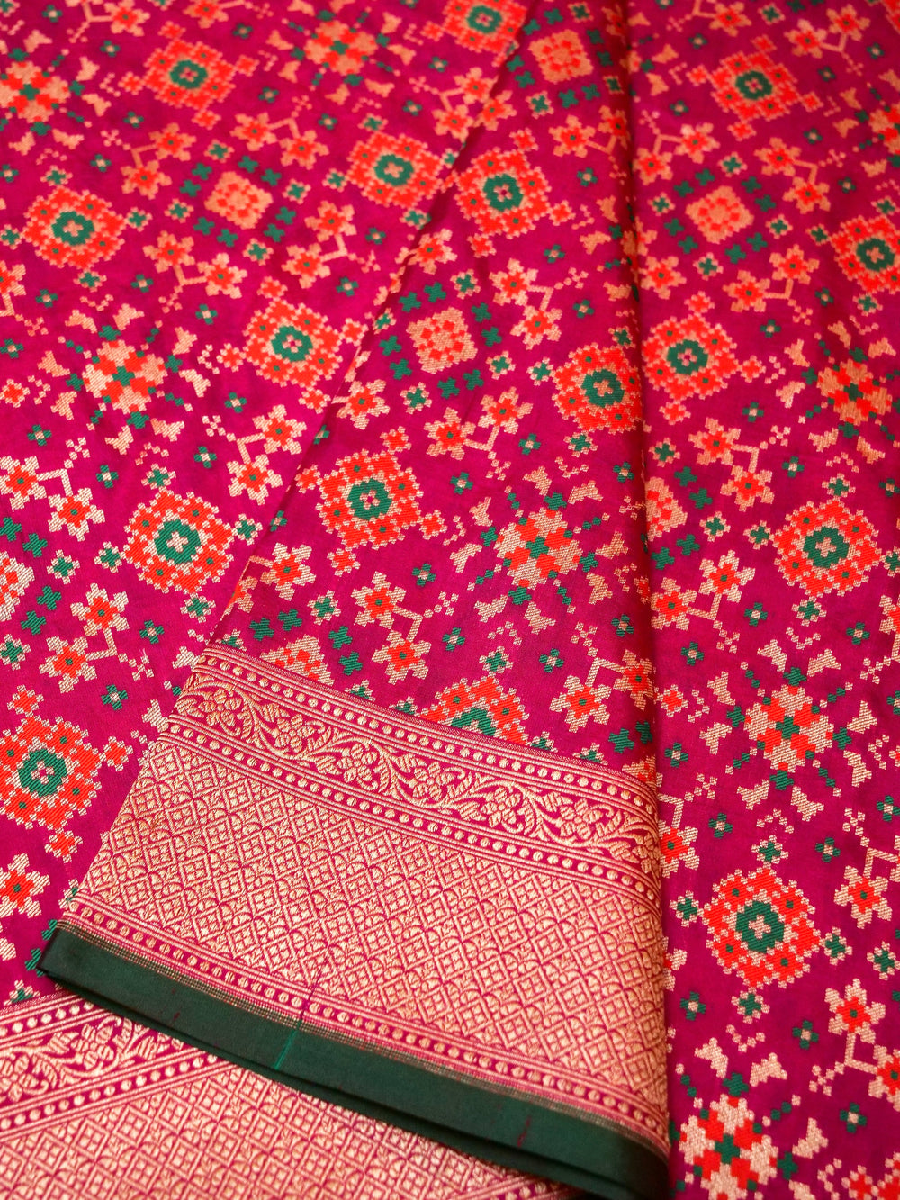 Handwoven Magenta Banarasi Katan Silk Saree