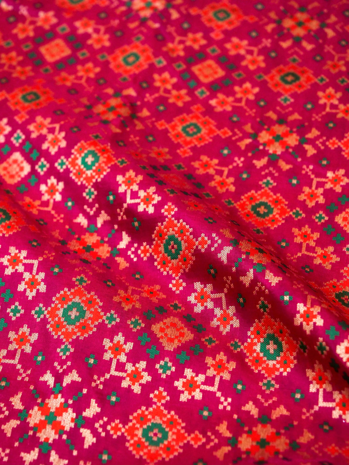 Handwoven Magenta Banarasi Katan Silk Saree