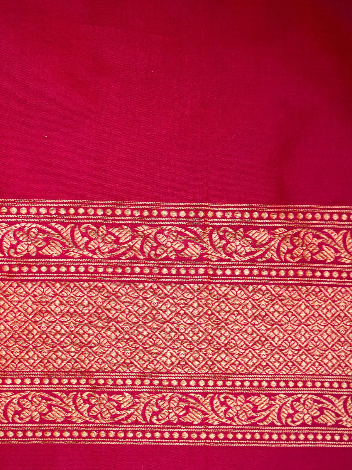 Handwoven Magenta Banarasi Katan Silk Saree