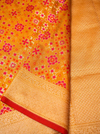 Handwoven Mustard Banarasi Katan Silk Saree