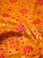 Handwoven Mustard Banarasi Katan Silk Saree