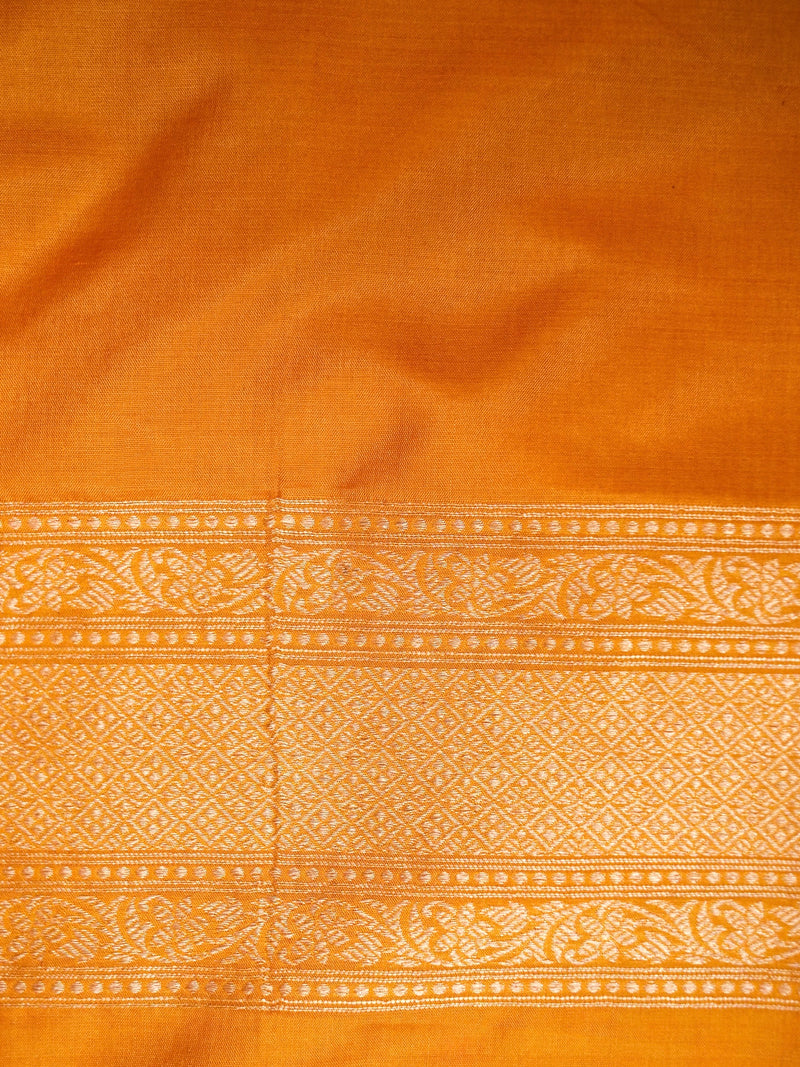 Handwoven Mustard Banarasi Katan Silk Saree