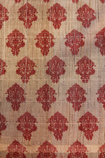 Handwoven Red Banarasi Tussar Silk Saree