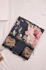 Designer Black Banarasi Katan Silk Saree