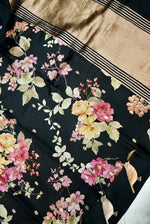 Designer Black Banarasi Katan Silk Saree