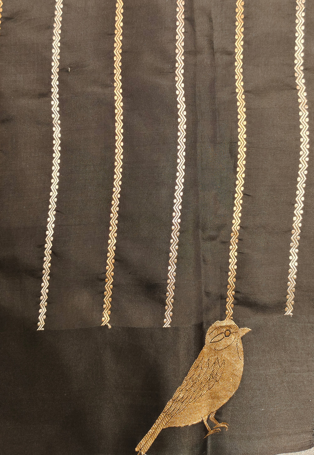 Designer Black Banarasi Katan Silk Saree