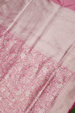 Handwoven Pink Banarasi Katan Silk Saree