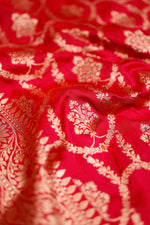 Handwoven Pink Banarasi Katan Silk Suit